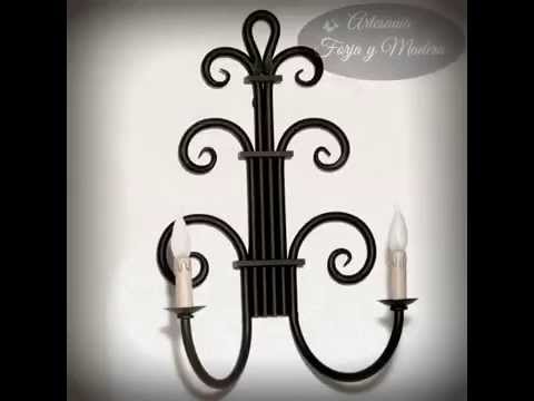 Apliques de forja y hierro youtube Candelabros Herreria Ideas De