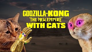 Godzilla x Kong but with cats
