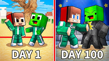 JJ and Mikey: 100 Days SQUID GAME 3 Life Cycle Evolution in Minecraft - Maizen