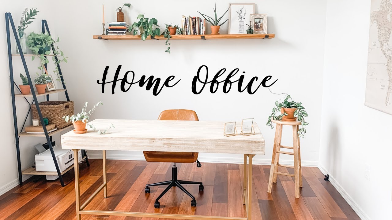 MY HOME OFFICE TOUR | Boho style - YouTube