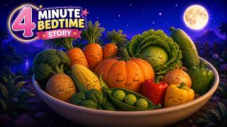 Goodnight Vegetables - Educational & Calm 4 Min Bedtime Story