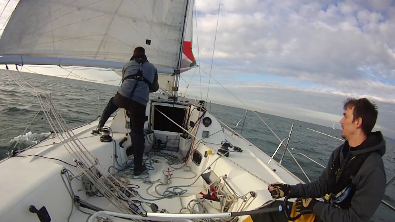Sailing Hysteria, JOD35 - First spinnaker drop