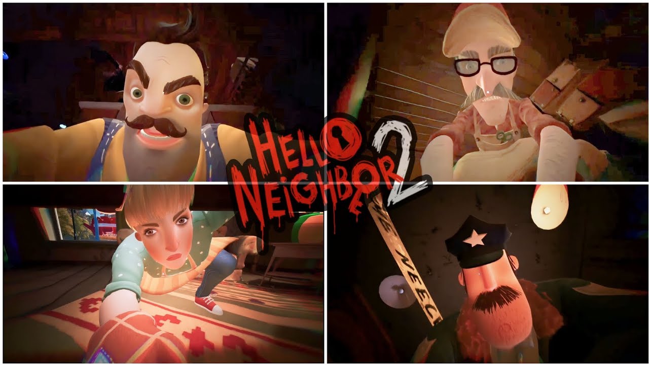 Новый hello neighbour. Hello Neighbor бета 2 2017. Привет сосед 2 Нильсен. Привет сосед 2 повариха. Hello Neighbor 2 анимации соседа.