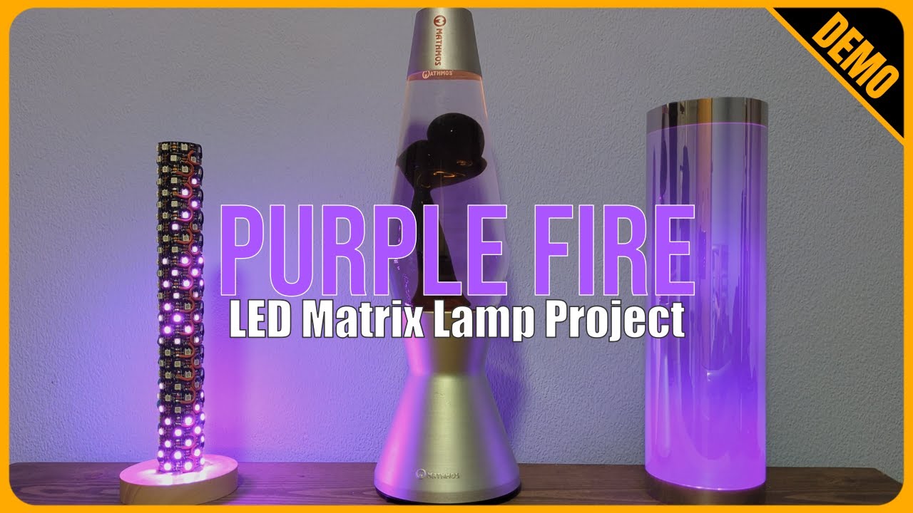 Fire Effect Led Programming LED Matrix Lamp: Purple Fire Effect - YouTube