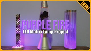 LED Matrix Lamp: Purple Fire Effect