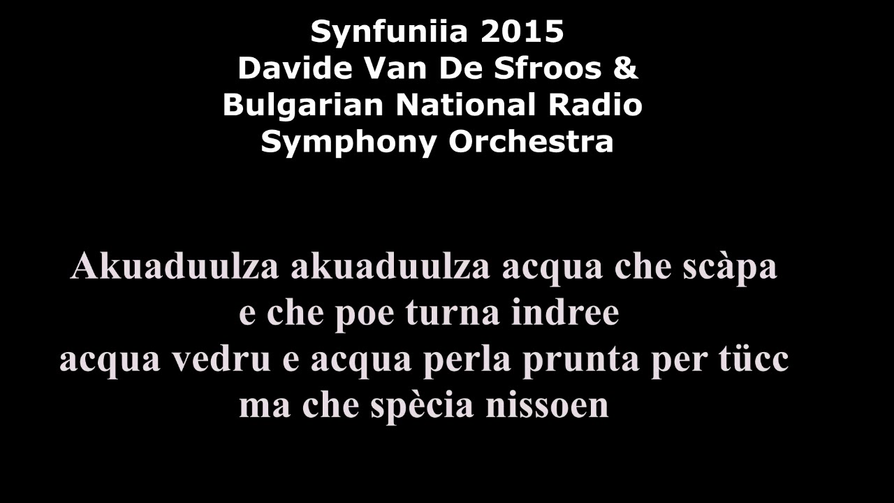 Davide Van De Sfroos - Synfuniia 2015- Akuaduulza