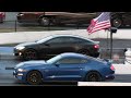 Tesla vs American Muscle Cars - drag racing