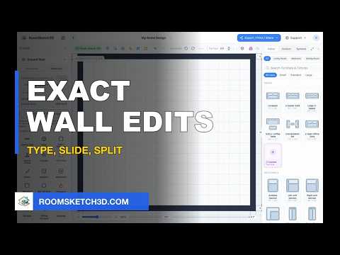 Split, Slide & Resize Walls Exactly — RoomSketch3D