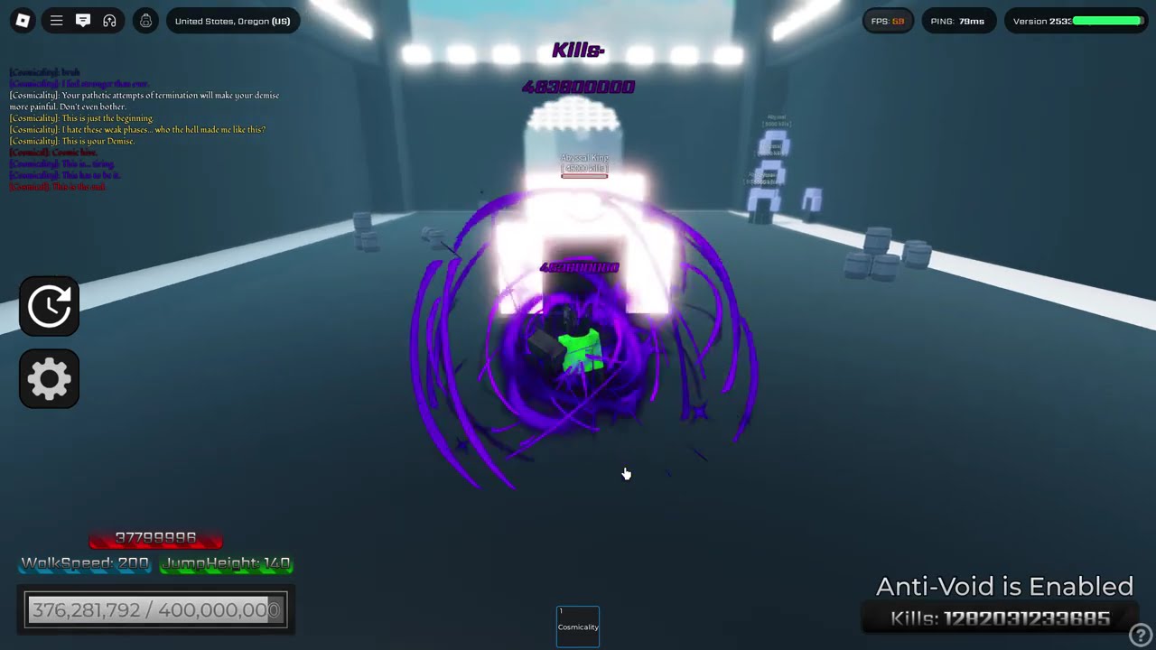 Killstreak Sword Fighting Universe Cosmicality Speed Run attempt