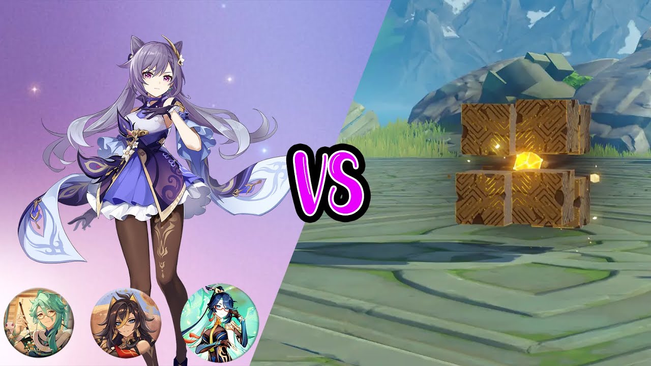 Geo Hypostasis vs C0 Keqing Baizhu Dehya Xianyun Fight Showdown Genshin ...