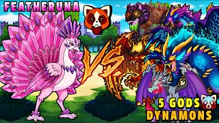 New Dynamon Featheruna vs God Dynamons ☠️🔥 Battle In Dynamons World||#dynamon#dynamonsworld screenshot 5