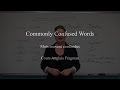 Commonly confused words  mots souvent confondus