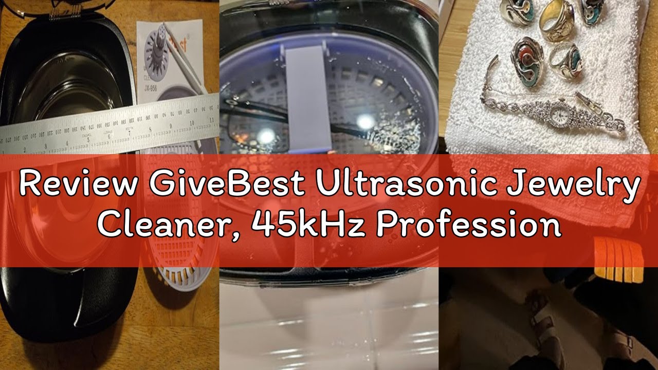Review GiveBest Ultrasonic Jewelry Cleaner, 45kHz Professional Ultrasonic Cleaner with 25oz Stainles