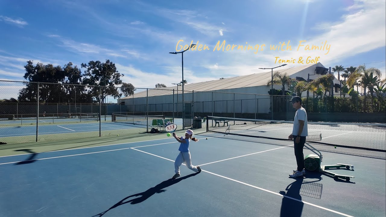 *샌디에고 일상* Golden Mornings with Family | Tennis & Golf during a long holiday🎾⛳️