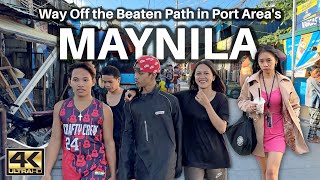 Exploring Infamous Port Area Manila Philippines - One Hour [4K]