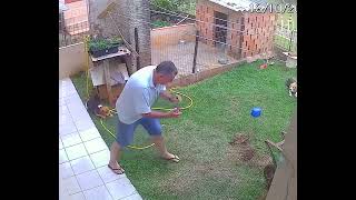 Man blows up his entire garden
