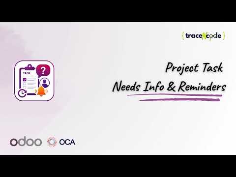 Odoo Project Task Needs Info | Jira-Style Task Reminders & Team Follow-Up by TraceNcode