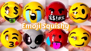 이모지 🤑😭🤬🥴😘👽🥵😏 말랑이 모아보기 - DIY Emoji Squishy with Nano Tape Series! 🔵Part2🔵