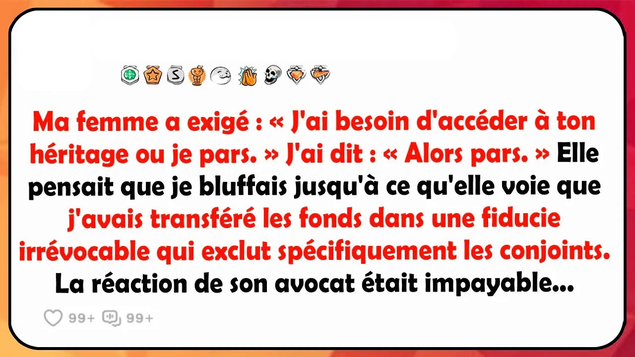 Le poulet parmesan refroidissait dans l’assiette quand Élodie a posé sa fourchette. Six ans de mariage, une maison, des amis communs, et ce mardi soir, elle m’a regardé avec des yeux que je ne...