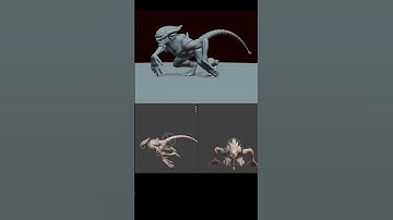 Run Cycle - Xeno Tyrant - Game Character #blender3d #wip