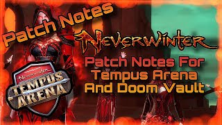 Neverwinter Patch Notes For Tempus Arena And Doom Vault