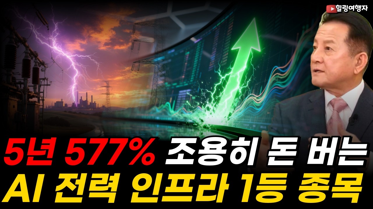 5년 577% 올랐다! 조용히 돈 버는 AI 인프라 1등 종목, “전기 확보” → 돈의 방향! AI 시대, 진짜 승자는 ‘전력망’입니다!