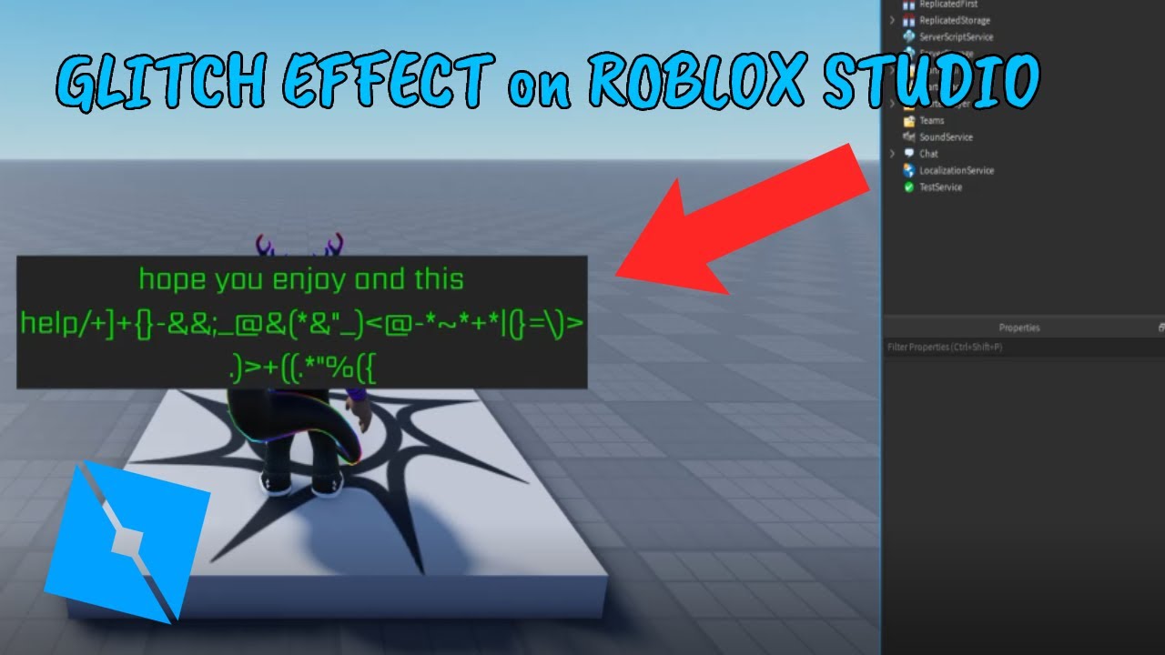 How to make Glitched Text Effect Animation on roblox studio (tutorial ...