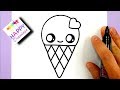 HOW TO DRAW A CUTE ICE CREAM WITH A LOVE HEART CUTE AND EASY - BY Rizzo Chris