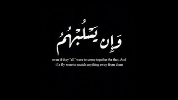 (يايها الناس ضرب مثلٌ فاستمعوا له)| سورة الحج | آحمد النفيس #krumat #كرومات #شاشه_سوداء #quran