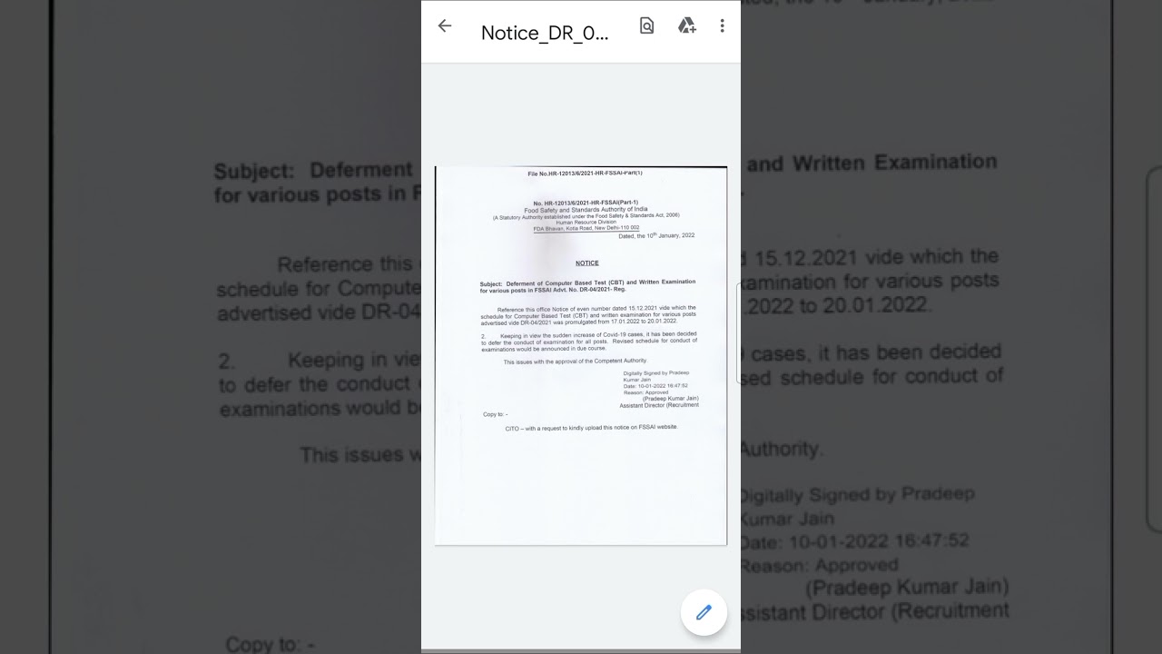 Fssai 2022 Exam Postponed