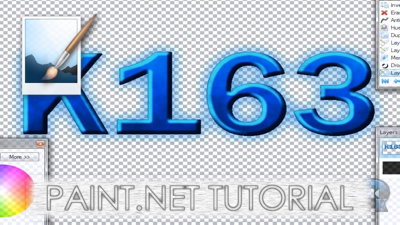 Paint.NET tutorial number 108 - Text effect