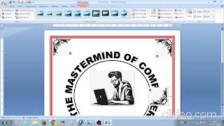How to disign cover page in ms word 💻2007
