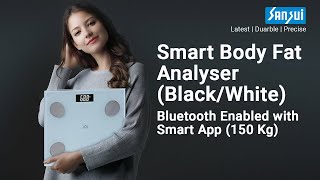SANSUI Sansui Smart Body Fat Analyser  Bluetooth Enabled with Smart App(150Kg, White/Black) screenshot 1