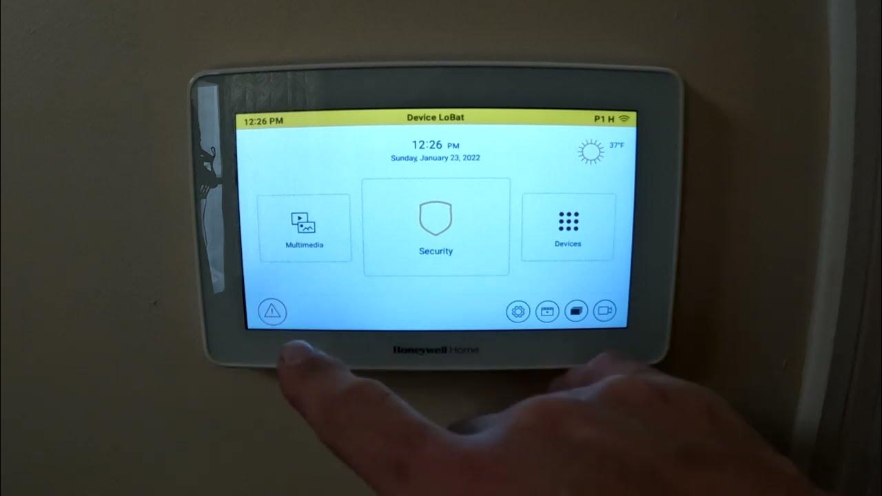 Honeywell Alarm Device LoBat Warning Tuxedo Touch Low Battery YouTube