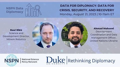 Data for Diplomacy: Data for Crisis, Security, and Recovery | National Science Policy Network - NSPN
