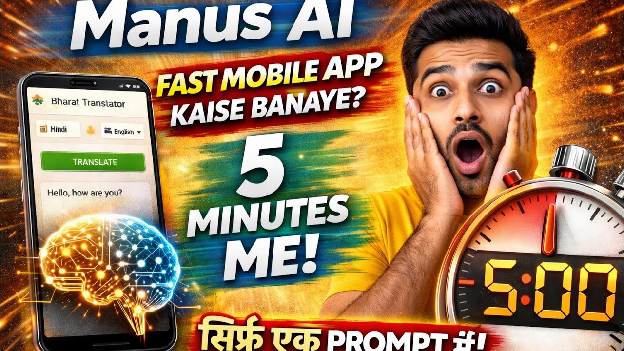 No Coding Needed Create a Mobile App in 5 Minutes | Manus AI - YouTube