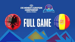 Albania v Andorra | Full Basketball Game | FIBA U16 Women's European Championship 2023