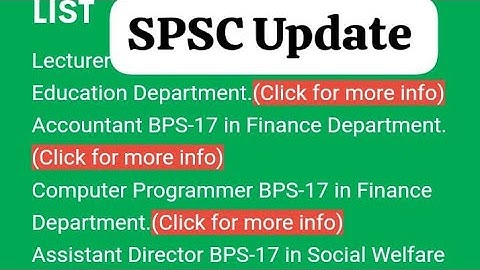 Deficiency/Rejection list of Accountant BPS-17 & Computer Programmer BPS-17 in Finance#spsc