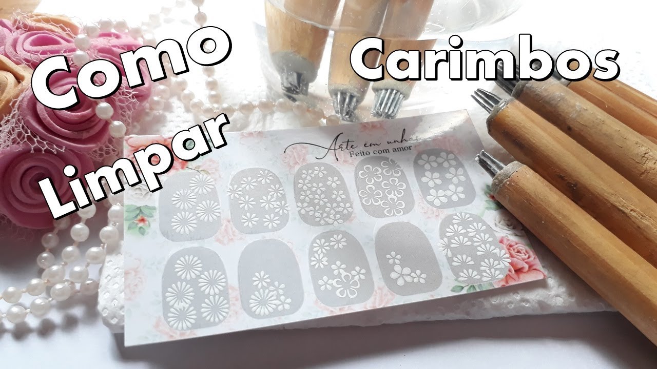 Como limpar/Cuidar/ Carimbos para adesivos de unhas