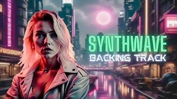 Epic Synthwave Guitar Backing Track Driving 80s | D MINOR