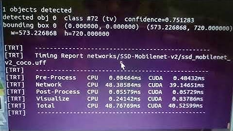 Jetson nano performance values while running object detection