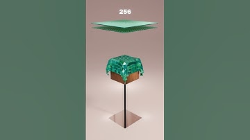 1M Face Green Cloth vs Wooden Cube | Which One Looks Best? 💫🟫  #3danimation #satisfying #asmr