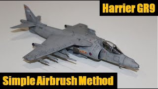 Model Aircraft Airbrush Tutorial - Airfix 1/72 Harrier GR9