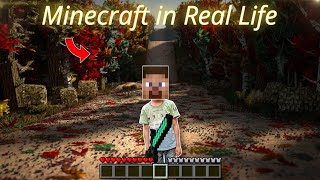 how kids imagine Minecraft in real life | playing Minecraft in real life | @SkyBeing1