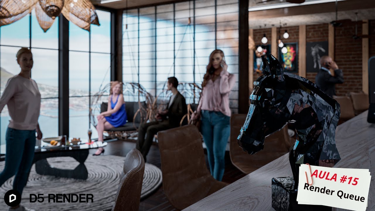 D5 Render 2.1 - #15 Como renderizar tudo de uma só vez! Render Queue ...