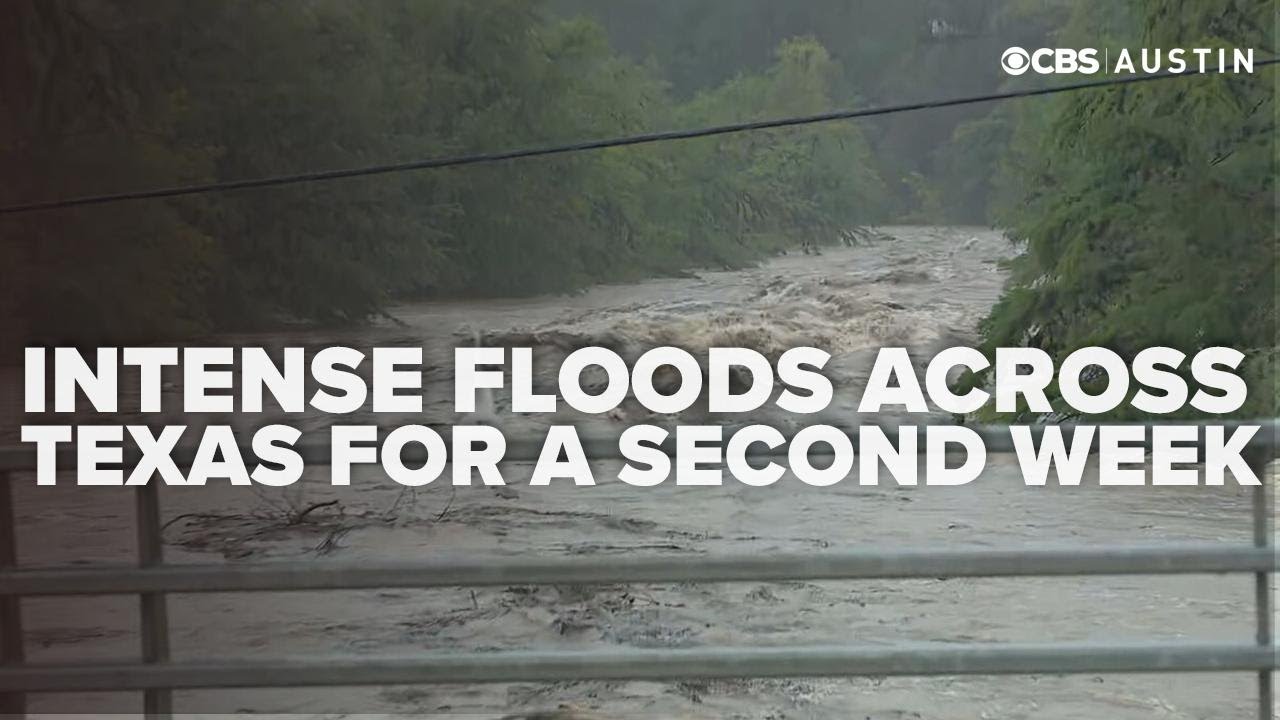 Heavy rain triggers flash flooding across Texas as rivers rise - YouTube