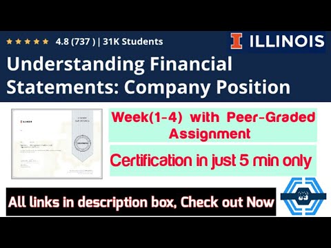 Understanding Financial Statements: Company Position - Coursera, all week(1-4) quiz answers solved