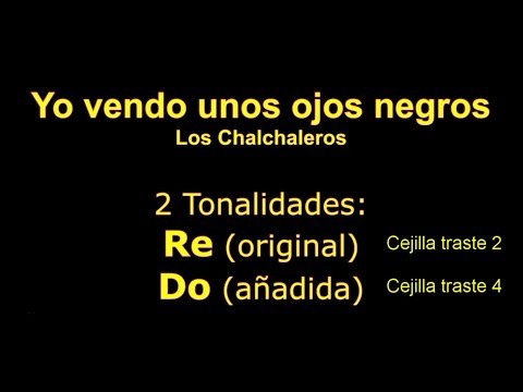 Yo vendo unos ojos negros (Los Chalchaleros) tutorial guitarra, acordes, métrica