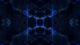Free loops Hexworld Blue Massive Hexagons Grid With Circuits Firing H264
