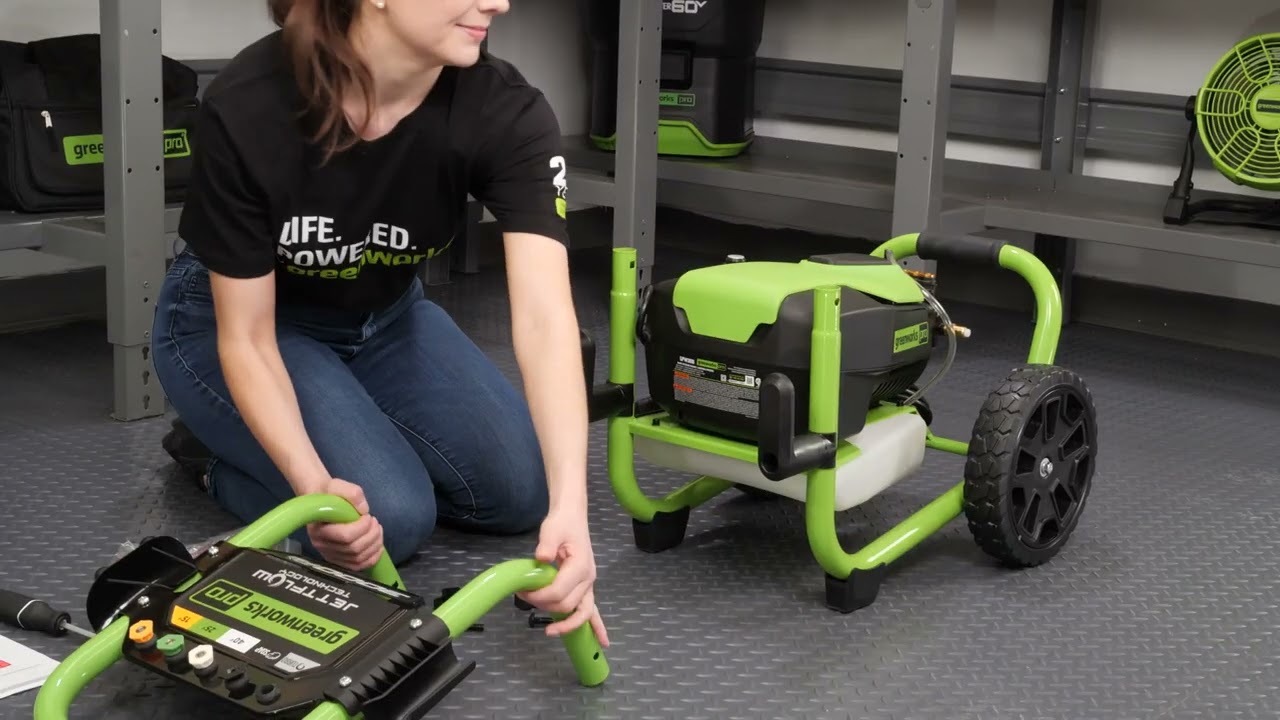 Greenworks Pro 3000 PSI 2-Gallons Cold Water Battery Pressure Washer 8 Ah  (Battery and Charger Included) in the Pressure Washers department at